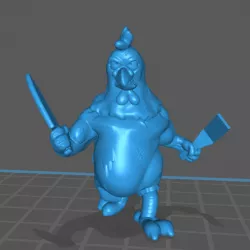 Psychotic Chicken Mascot 32mm