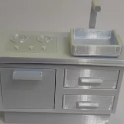 Puppenhaus Miniatur Herd / Dollhouse miniature stove