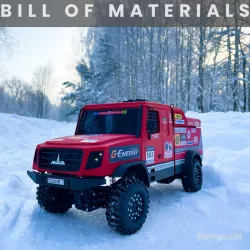 RC truck MAZ SportAuto MK.2 4x4: Bill of materials