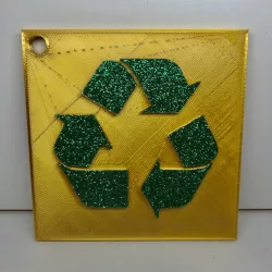 Recycle Sign: Wall/Desk Display or Keychain