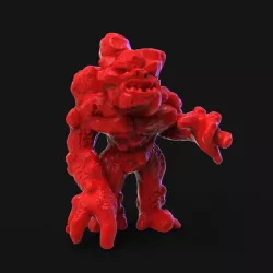 Rock troll ttrpg miniature
