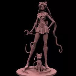 SAILOR MOON (USAGI AND LUNA) Fanart