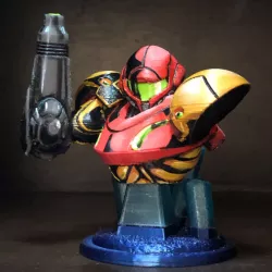 Samus Bust (flexing) - Metroid