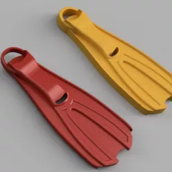 Scuba fins keychain