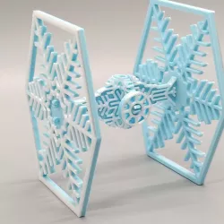 Snowflake TIE Fighter Kit Card Ornament
