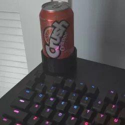 Soda can desk holder