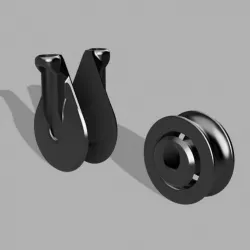 Soft shackle rope pulley for up to 6mm rope