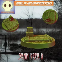 $1.50Wooden Raft Base (32mm Round Swamp Base)