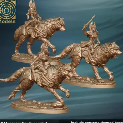 $10.00Valkyrie Cavalry (riding Giant Snow-Wolves) - 32mm scale