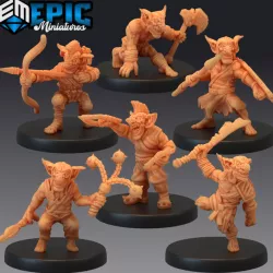 $11.90Wicked Goblin Tribe Warrior Set / Green Skin Army Soldier / Classic Creature