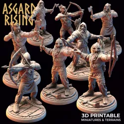 $12.00VIKINGS - Archers Ax Throwers Modular Warband Presupported