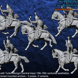 $12.50Turko-Mongol Dark Elfs - Medium armored mounted archers