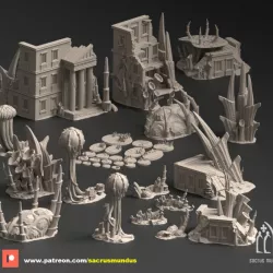 $18.95Tulipa, Evolved Infestation. 3D Printing Designs Bundle. Tyranid / Scifi / Xenos Buildings. Terrain and Scenery for Wargames