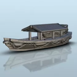 $2.90Traditionnal oriental boat - Age of Sigmar Bolt Action Flames of War scenery terrain wargame Modern