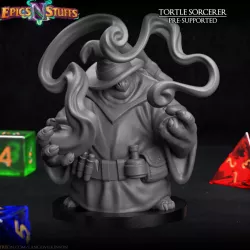 $2.99Tortle Sorcerer Miniature - Pre-Supported