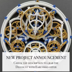 $25.00Tourbillon Mechanica - Tourbillon Escapement Mechanical Clock (Assembly guide pdf in description)
