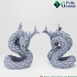 $3.00Tabletop fantasy miniature. Wild west set. Native American Uktena horned snake