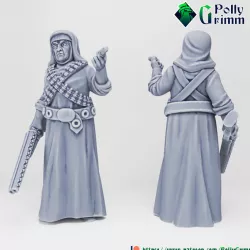 $3.00Tabletop historic miniature. Wild west set. Old nun with shotgun