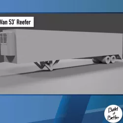 $3.00Van Semi Trailer 1/64 scale