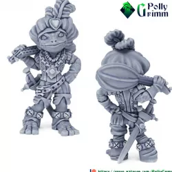 $3.50Tabletop fantasy miniature. Frogfolk grung set. Bard