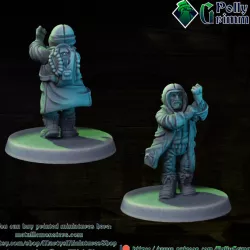 $3.50Tabletop miniature sci-fi cyberpunk fantasy. Dwarf street mage shaman