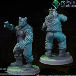 $3.50Tabletop miniature sci-fi cyberpunk fantasy. Ogre monk caster
