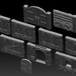 $3.50Village walls set version 2