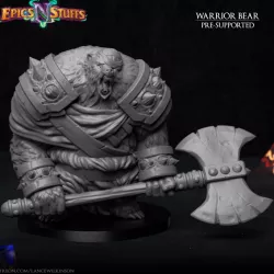 $3.99Warrior Bear Miniature - Pre-Supported