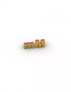 3D print - LETTERS - "m" and "M" - 250mm