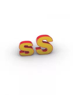 3D print - LETTERS - "s" and "S" - 250mm
