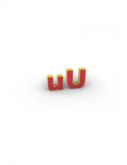 3D print - LETTERS - "u" and "U" - 250mm