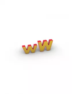 3D print - LETTERS - "w" and "W" - 250mm