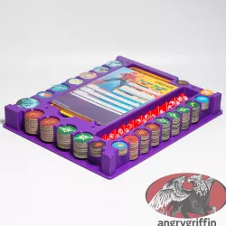 3D Printable Token, Dice and Card Storage Box STL to suit Marvel Crisis Protocol MCP etc.