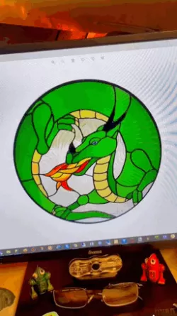 3D printed Stain Glass Dragon