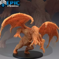 $4.90Star Spawn Attacking / Cthulhu Minion / Underwater Cthulhi / Lovecraft Entity