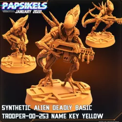$4.99SYNTHETIC ALIEN DEADLY BASIC TROOPER-00-254 NAME KEY YELLOW