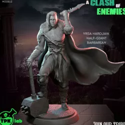 $4.99Yrsa Hardjaw, Half-giant Barbarian