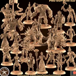 $44.00Troll Tribe BUNDLE (22 Unique Pre-supported STLs)