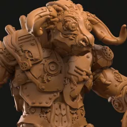 $5.00Steampunk Minotaur Gunner