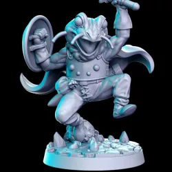 $5.00Toadin - Battle toad - 32mm - DnD