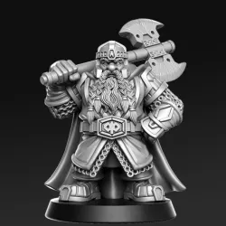 $5.00Uddir Thunderaxe- Dwarf - 32mm - DnD -