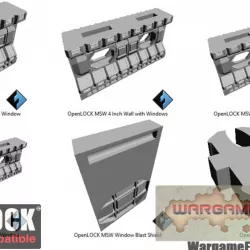 $5.00Walls with Windows Expansion Set OpenLOCK Modular Sci-Fi, 28mm