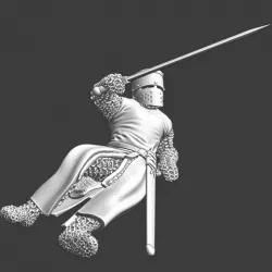 $5.00Wounded crusader knight with half helmet
