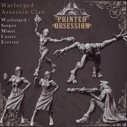 $5.50Warforged Assassin Clan - miniature pack - 5 miniatures