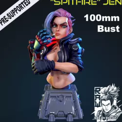 $6.99Spitfire Jen - Dual Version Cyberpunk Bust