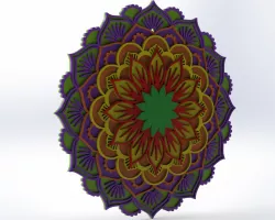 6 layer Mandala decoration - CNC & Laser cut