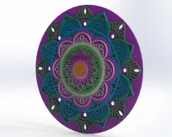 8 layer Mandala decoration - CNC & LASER CUT