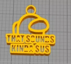 among us kinda sus keychain