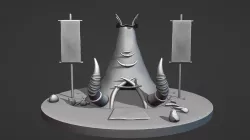 Antique Teepee with Horns