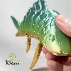 Articulating Koi Fish - Koi Fish Fidget, Flexible Print in Place (No Supports)